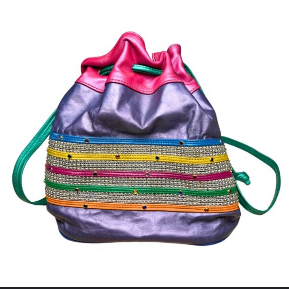Samir 80’s Vintage Rainbow Bucket Bag